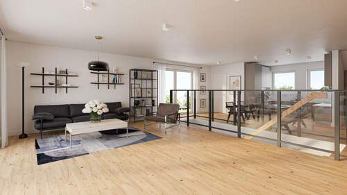 Wohnzimmer Wohnung 9 im Gebäude 1 - 