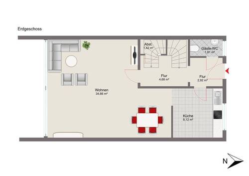 Erdgeschoss mit Musterausstattung - 