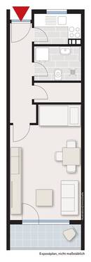 immoGrafik-Exposeplan-24940093601-K1-DINA4 - 1 Zimmer Etagenwohnung zur Miete in Weinsberg