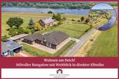 Ärzte & Apotheker Immobilien - Wohnen am Deich - stilvoller Bungalow mit Weitblick in direkter Elbnähe!