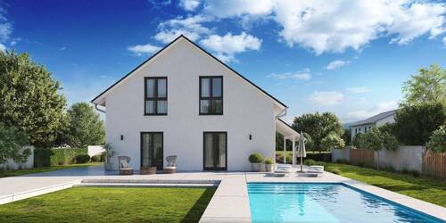 Ansicht Garten - Einfamilienhaus mit 137,00 m&sup2; in Roth zum Kaufen