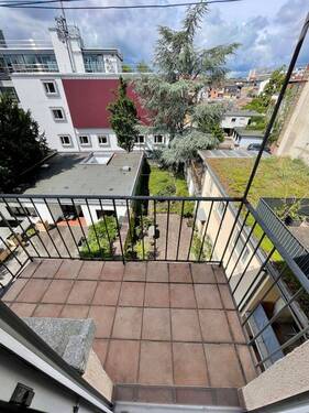 Ausblick Rückseite - 1,5 Zimmer mit Balkon - Stadtmitte