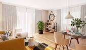 Großes Wohnzimmer mit Essecke - 