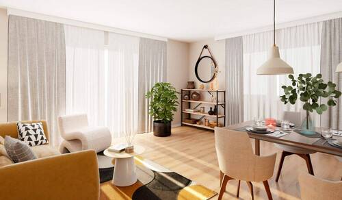 Großes Wohnzimmer mit Essecke - 
