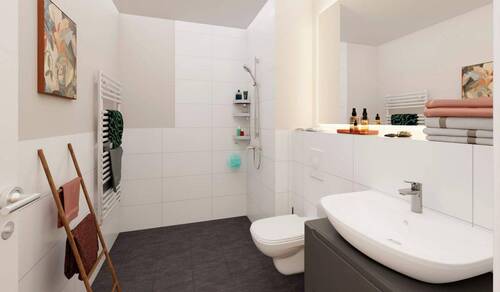 Badezimmer mit Dusche - 