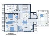 Dachgeschoss Planung mit 3-Zimmern - 