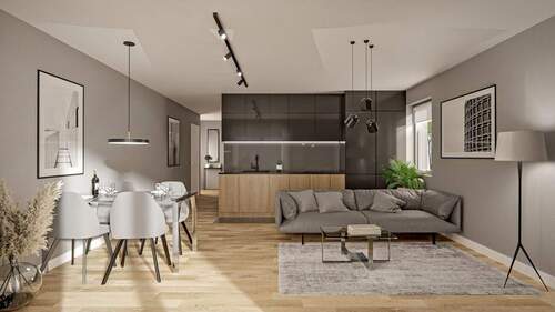 Wohn- und Essbereich - 4 Zimmer Etagenwohnung in Krumbach