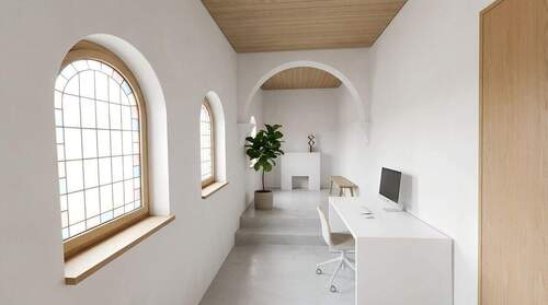 Arbeitszimmer Erdgeschoss KI-Visualisierung - 