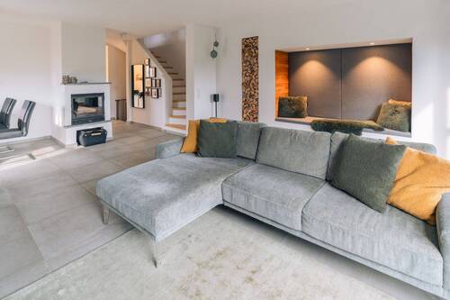 Wohnzimmer - Doppelhaushälfte mit 151,90 m² in Wielenbach zum Kaufen