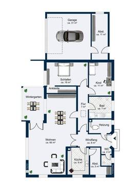 Erdgeschoss möbliert - 
