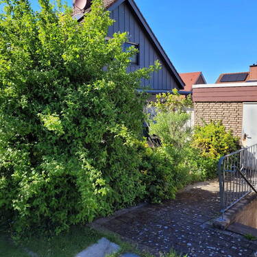 Weg zur Garage und Kellerabgan - 