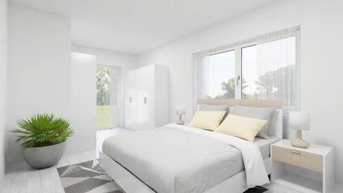 Visualisierung Schlafzimmer - 3,5-Zi.-EG-Wohnung in Ergenzingen - barrierefrei, mit Garten & VVS in 5 Gehmin.