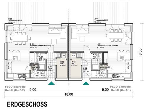 Erdgeschoss - 5 Zimmer Doppelhaushälfte in Hamburg