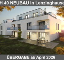 IM BAU. EH40 NEUBAU. 3 Zi. mit großer 29m² großer Süd- Westterrasse mit kl. Garten zur privaten Eigennutzung - Spenge Lenzinghausen