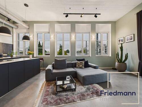 Wohnen-Kochen - Exklusives Loft im Bobinet-Quartier - Industriecharme trifft Design und Wohnkomfort