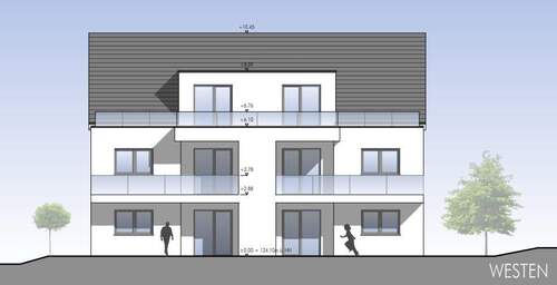 Ansicht Westen.jpg - KFW Zins ab 0,69% 9-Familienhaus im Zentrum von Heepen, Neubauprojekt