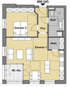 Einheit Nr. 406 - 2 Zimmer Etagenwohnung in Pfinztal