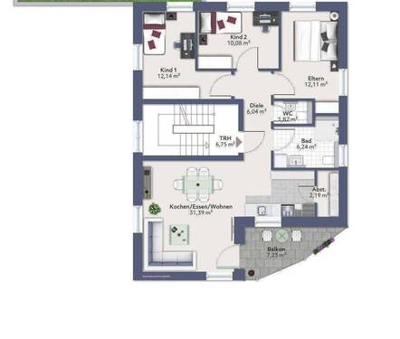 4 Zimmer Wohnung OG - 