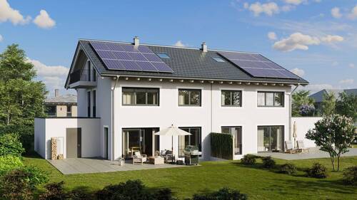 Aussenansicht - Phantastische Neubau-DHH für die ganze Familie im Grünen