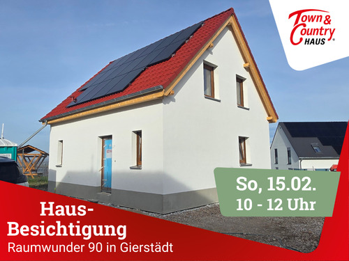 Raumwunder 90 - Hausbesichtigung Gierstädt - Hausbesichtigung in Gierstädt am 15.02.26 von 10 bis 12 Uhr. Kommen Sie vorbei!