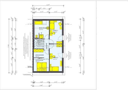 Cleverer Wohnraum-Schnitt - 