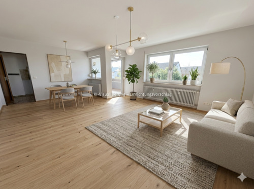 Visualisierung_Wohn- und Esszimmer - 3 Zimmer Etagenwohnung in Kenzingen