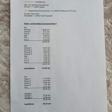 Wohnflächenberechung - 