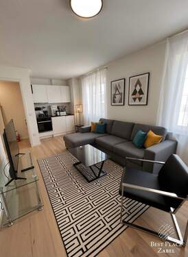 Wohn-/Schlafbereich - Modernes 1-Zimmer-Apartment nahe der Klinik