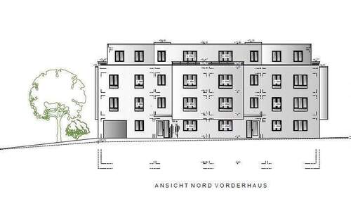 Ansicht Nord - Vorderhaus - Grundstück zum Kaufen in Düsseldorf