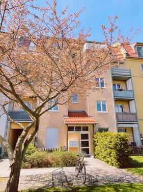 Hinteransicht Gebäude - Etagenwohnung zum Kaufen in Dresden / Pieschen Süd