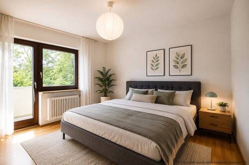 Schlafzimmer - 3 Zimmer Etagenwohnung zum Kaufen in München