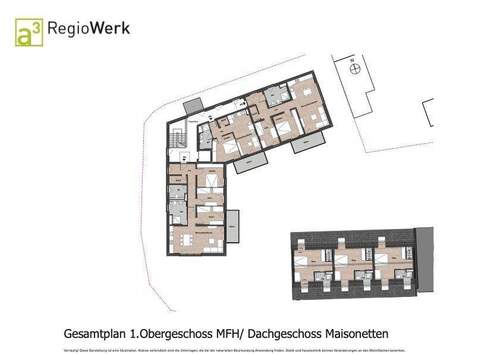 Gesamtplan 1. Obergeschoss MFH - 