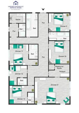 Räume über Gaststätte - 