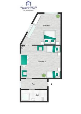 Zimmer über Garage - 