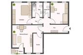 Grundriss - 3 Zimmer Etagenwohnung zur Miete in Dresden