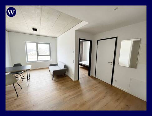 Wohnen Zug. Schlafen - 2 Zimmer-Apartment: Möbliertes Wohn- und Schlafzimmer, Einbauküche + Duschbad