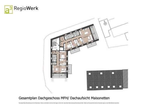 Gesamtplan Dachgeschoss MFH - 