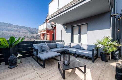 Sommereindruck Terrasse - Wohnung in Irrel - 415.000,00&nbsp;EUR Kaufpreis, ca.&nbsp; 100,00&nbsp;m&sup2;&nbsp;Wohnfl&auml;che