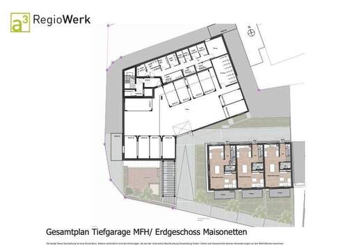 Gesamtplan Tiefgarage MFH - 2 Zimmer Etagenwohnung in Binzen