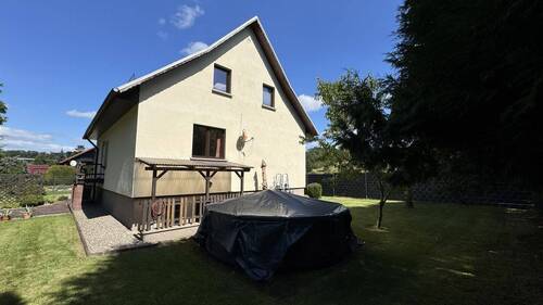 Seitenansicht mit Kellerzugang - 