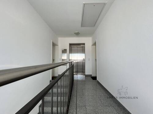 Gepflegtes Treppenhaus mit Aufzug - 