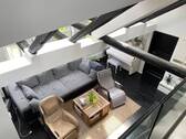 Wohnbereich von der Galerie aus gesehen - 