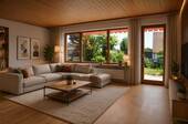 Einrichtungsbeispiel Wohn-/Essbereich KI generiert - 5 Zimmer Reihenmittelhaus in Landsberg