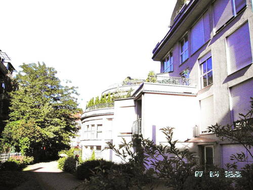 Blick z. Dachterr. 2. OG - 3-ZW JUWEL am Stadtpark m.22m² XXL-Dachterrasse! Ruhig & 1 Min. zur U3 Maxfeld