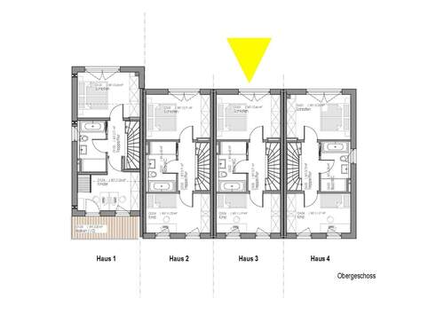 Obergeschoss - Reihenmittelhaus mit 101,00 m² in Raubling zur Miete
