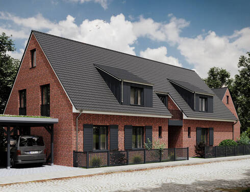 Straßenansicht - 2 Zimmer Etagenwohnung in Worpswede