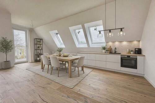 Wohnen / Essen (KI-Staging) - 3 Zimmer Etagenwohnung in Kieselbronn