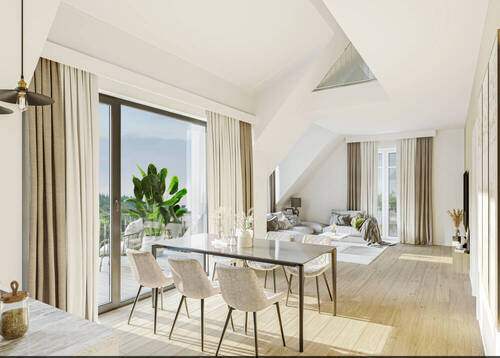 Wohnzimmer mit Loggia Wohnung DG - 