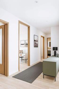 Flur mit Beispielanimation - 3 Zimmer Etagenwohnung zum Kaufen in Grafrath