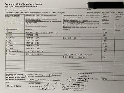 Wohnflächenberechnung - 